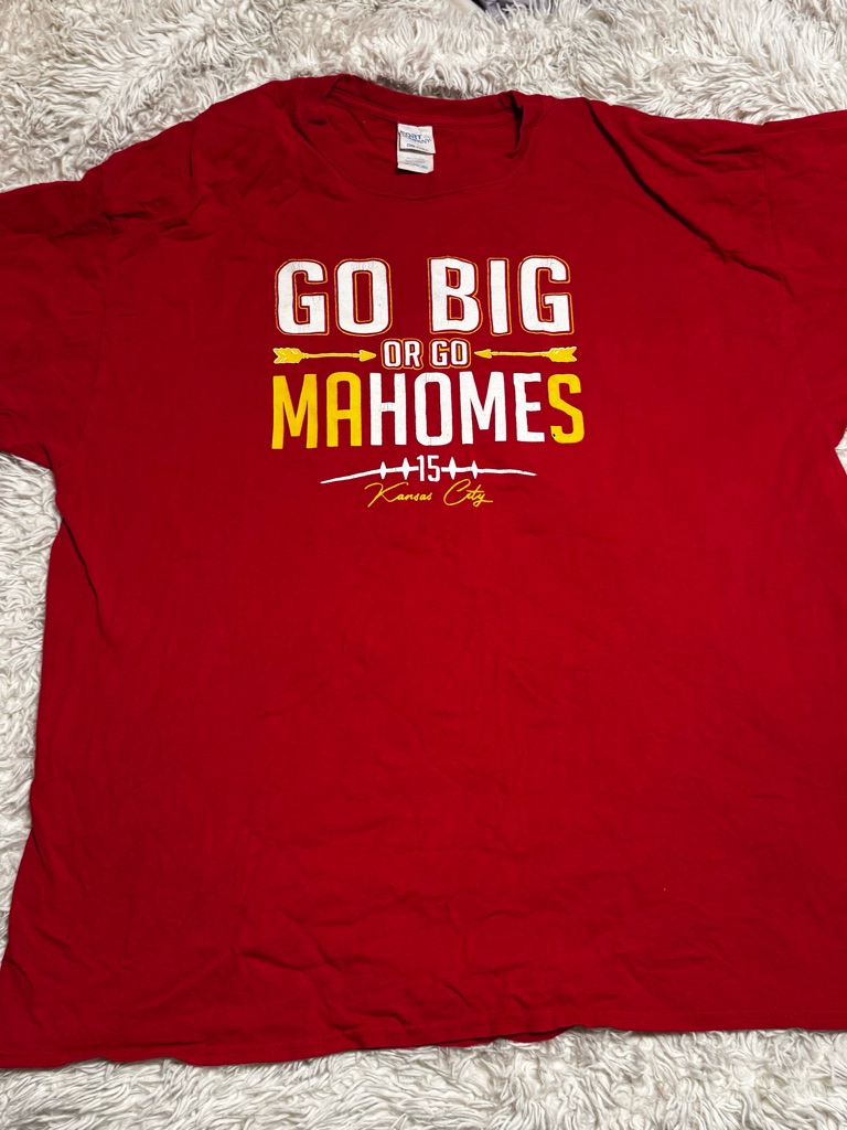 Go Big Or Go Mahomes Red Graphic Tee